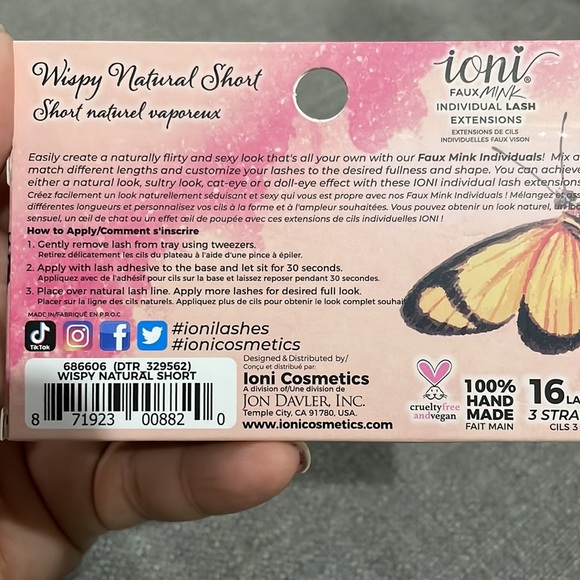 Ioni Handmade Customizable Reusable Lightweight Lashes Wispy Natural Short - Picture 5 of 6